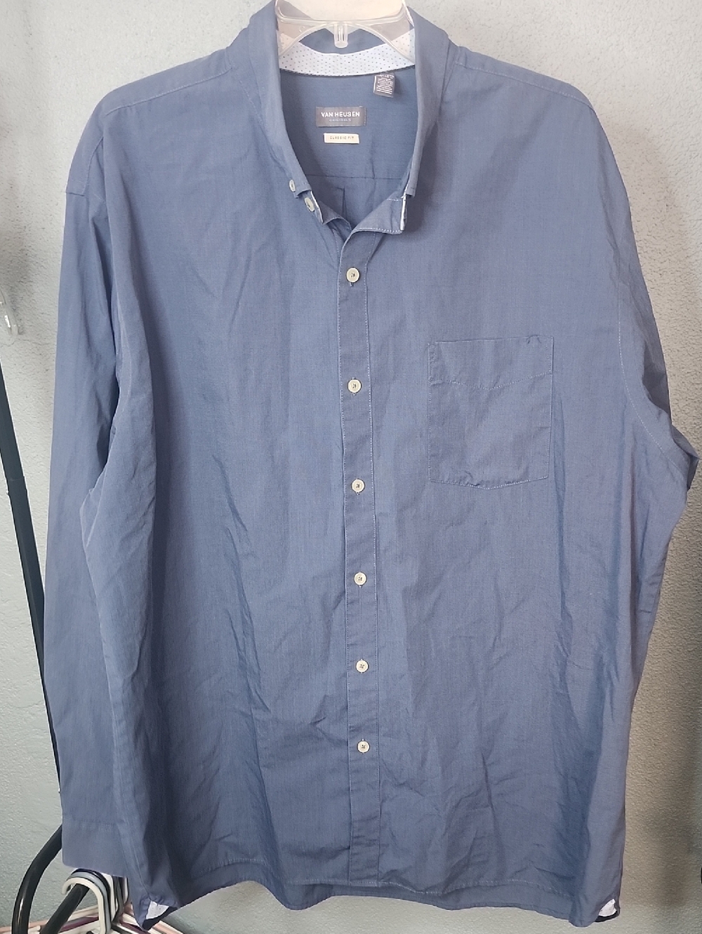Van Heusen Blue Classic Fit Button-Up Shirt